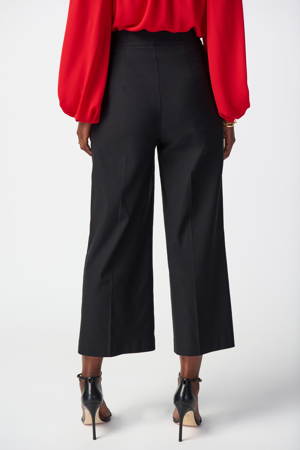 Joseph Ribkoff Black Culotte Pants With Gold Buttons Style 241166