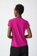 Joseph Ribkoff Ultra Pink Short Sleeve Top Style 241179