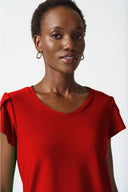 Joseph Ribkoff Red Short Sleeve Top Style 241179