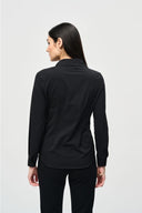 Joseph Ribkoff Black Wrap Blouse Style 241181