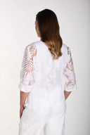 Frank Lyman Off-White Floral Print Blouse Style 241188