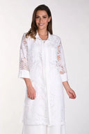 Frank Lyman Off-White Tropical Print Tunic Style 241189