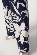 Joseph Ribkoff Midnight Blue/Beige Floral Print Pants Style 241199