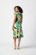 Joseph Ribkoff Vanilla/Multi Tropical Print Dress Style 241201