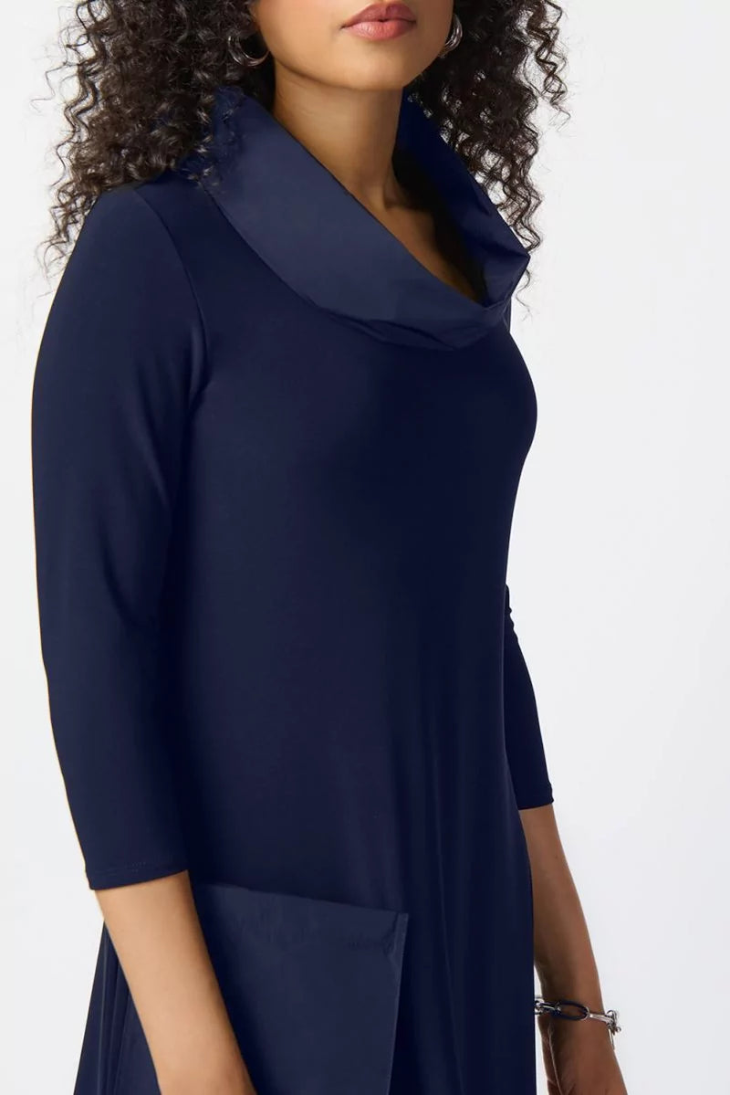 Joseph Ribkoff Midnight Blue Handkerchief Dress Style 241206