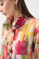 Joseph Ribkoff Multi Abstract Print Jacket Style 241222