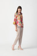 Joseph Ribkoff Multi Abstract Print Jacket Style 241222