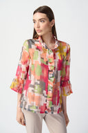 Joseph Ribkoff Multi Abstract Print Jacket Style 241222