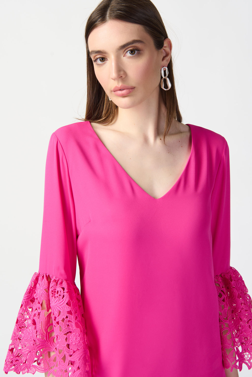 Joseph Ribkoff Ultra Pink Trapeze Dress Style 241252