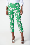 Joseph Ribkoff Green/Multi Leaf Print Pull-On Pants 241267