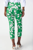 Joseph Ribkoff Green/Multi Leaf Print Pull-On Pants 241267