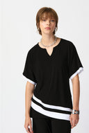 Joseph Ribkoff Black/Vanilla Top Style 241279