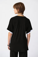 Joseph Ribkoff Black/Vanilla Top Style 241279