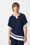 Joseph Ribkoff Midnight Blue/Vanilla Top Style 241279