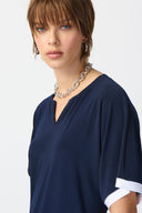 Joseph Ribkoff Midnight Blue/Vanilla Top Style 241279