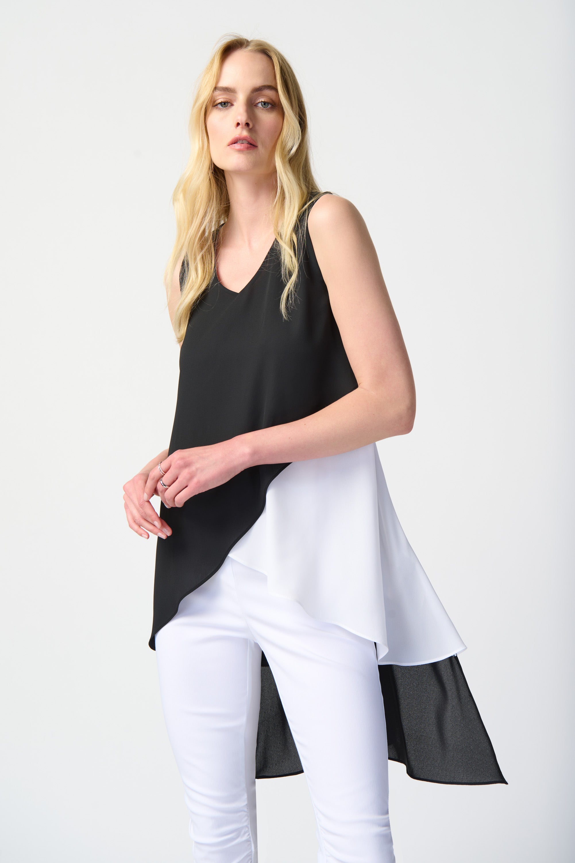 Asymmetrical Color Block Top