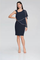 Joseph Ribkoff Asymmetrical Sheath Dress Style 241721