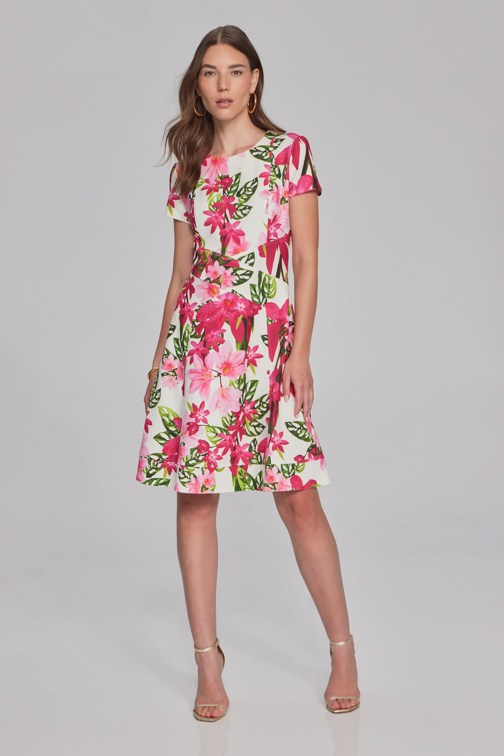 Skylar Navy Floral Fit & Flare Dress by Joseph Ribkoff – True Betty Boutique