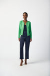 Joseph Ribkoff Island Green Foiled Faux Suede Jacket Style 241909