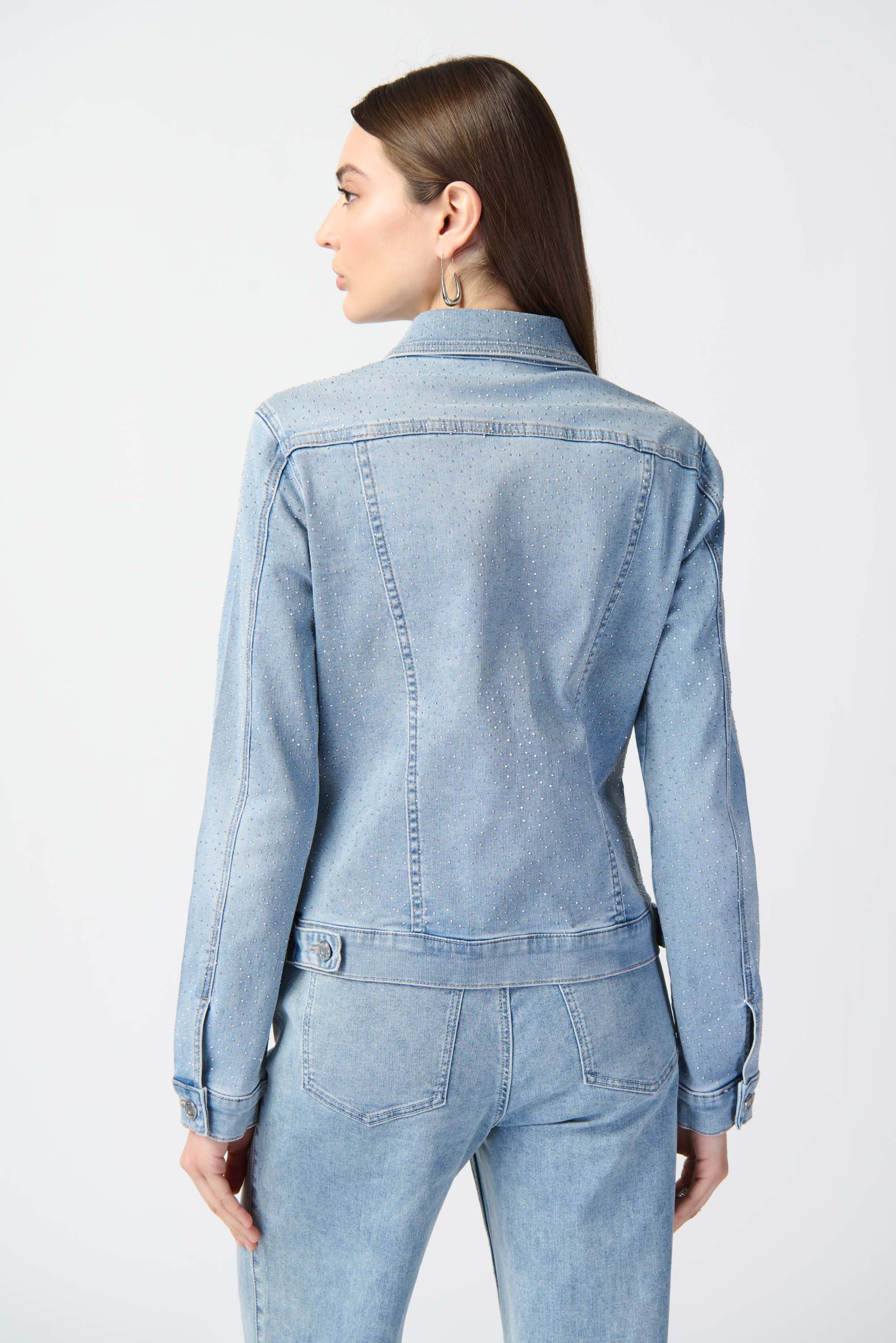 Fitted Denim Jacket In Light Blue | One Nation Clothing | SilkFred US