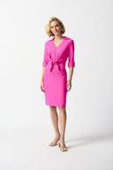 Joseph Ribkoff Ultra Pink Lux Twill Sheath Dress Style 242011