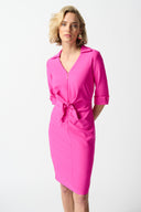 Joseph Ribkoff Ultra Pink Lux Twill Sheath Dress Style 242011