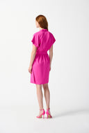 Joseph Ribkoff Ultra Pink Belted Wrap Dress Style 242013