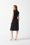 Joseph Ribkoff Black Sleeveless Wrap Dress Style 242075