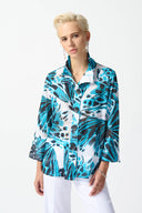 Joseph Ribkoff Vanilla/Multi Butterfly Print Trapeze Jacket Style 242106