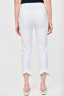 Joseph Ribkoff White Crop Pants With Ruffles Style 242145