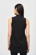 Joseph Ribkoff Black Bamboo Jersey Sleeveless Tunic Style 242182