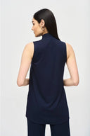 Joseph Ribkoff Midnight Bamboo Jersey Sleeveless Tunic Style 242182