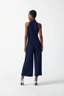 Jospeh RIbkoff Midnight Blue Wrap Culotte Jumpsuit Style 242197