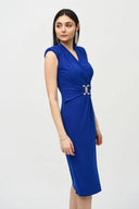 Joseph Ribkoff Royal Sapphire Sleeveless Wrap Dress Style 242711