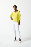 Joseph Ribkoff Sunlight Open Stitch Pullover Sweater Style 242903