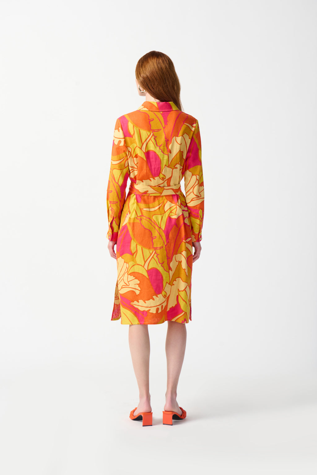 Joseph Ribkoff Pink/Multi Floral Print Shirt Dress Style 242912