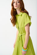 Joseph Ribkoff Key lime Fit and Flare Shirt Dress Style 242914