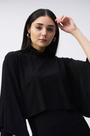 Joseph Ribkoff Black Boxy Layered Tunic Style 243020