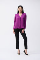 Joseph Ribkoff Empress Satin Straight Top Style 243057