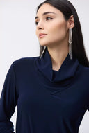 Joseph Ribkoff Black Straight Cowl Collar Top Style 243063