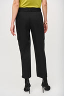 JOSEPH RIBKOFF BLACK STRETCH PULL-ON CARGO PANTS STYLE 243077