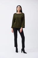 Joseph Ribkoff Olive/Black Boxy Top Style 243103