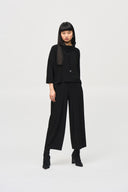 Joseph Ribkoff Black Cropped Jumpsuit Style 243137