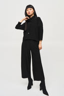 Joseph Ribkoff Black Cropped Jumpsuit Style 243137