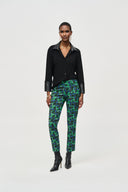 Joseph Ribkoff Multi Abstract Print Cropped Pants Style 243140