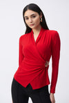 Joseph Ribkoff Fitted Wrap Top Style 243152