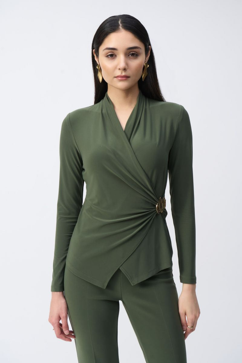 Joseph Ribkoff Fitted Wrap Top Style 243152