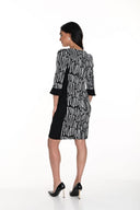 Frank Lyman Black/White Abstract Print Dress Style 243165