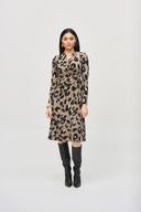 Joseph Ribkoff Black/Multi Animal Print Wrap Dress Style 243173