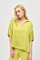 Joseph Ribkoff Wasabi Satin Boxy Top Style 243183